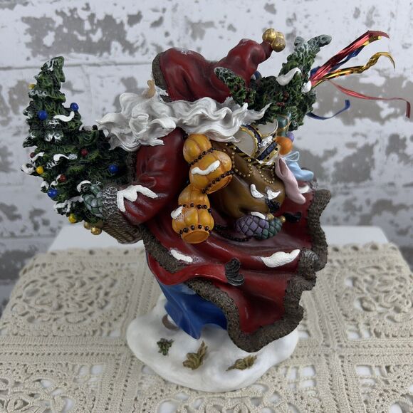 Peggy Abram’s Windswept Wayfarer Christmas Santa Figure Limited Edition 295/1200 - Picture 4 of 9